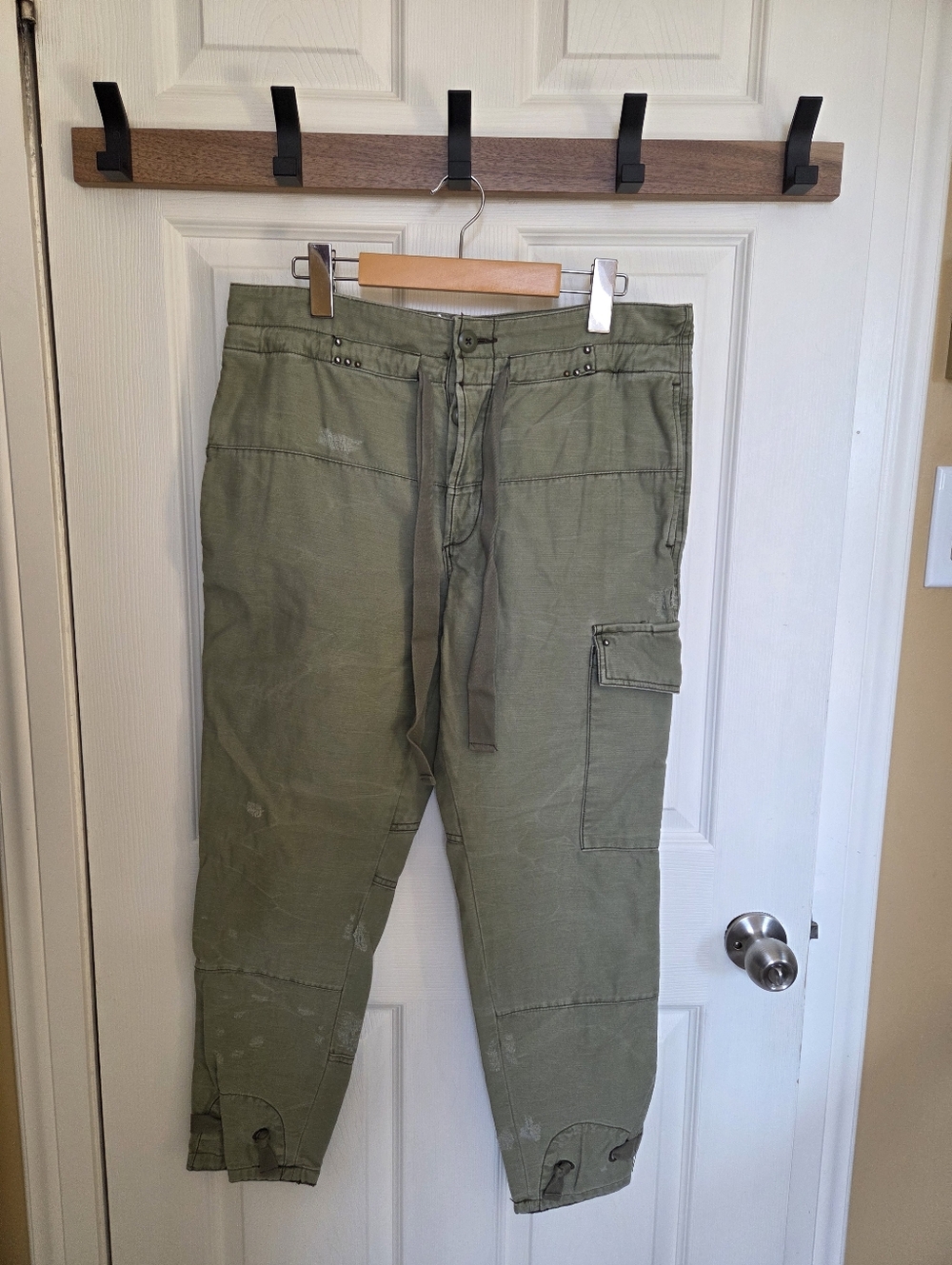 Free People Olive Utility Pants